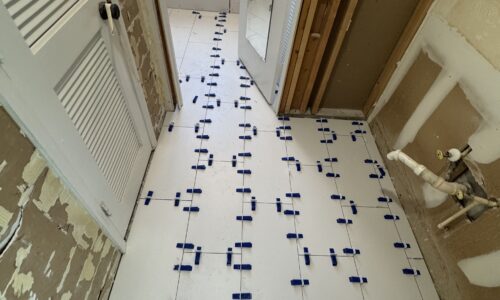 Flooring work in progress
