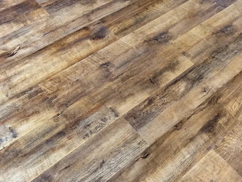 Wooden dark yellow vinyl plank